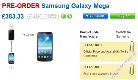 Samsung Galaxy Mega 6.3 - Pre-order w Clove [źródło: Clove]