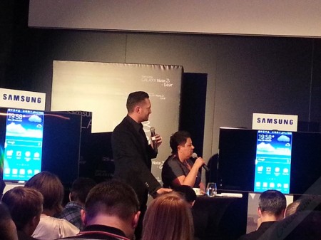 D. Wellman i M. Prokop na premierze Galaxy Note 3 i Galaxy Gear [źródło: 2po2.pl]