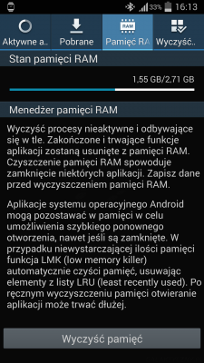 Android 4.4.2 KitKat dla Galaxy Note 3 - RAM [źródło: 2po2.pl