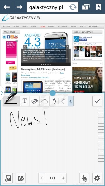 Samsung Galaxy Note 3 - Tryb Wiele Okien [źródło: 2po2.pl]