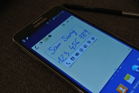 Samsung Galaxy Note 3 - Notatka z akcji [źródło: 2po2.pl]