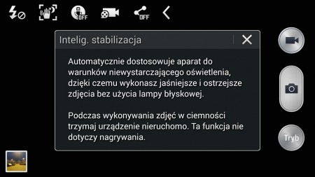 Samsung Galaxy Note 3 - Inteligentna stabilizacja  [źródło: 2po2.pl]