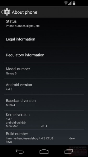 Android 4.4.3 KitKat / fot. Android Police