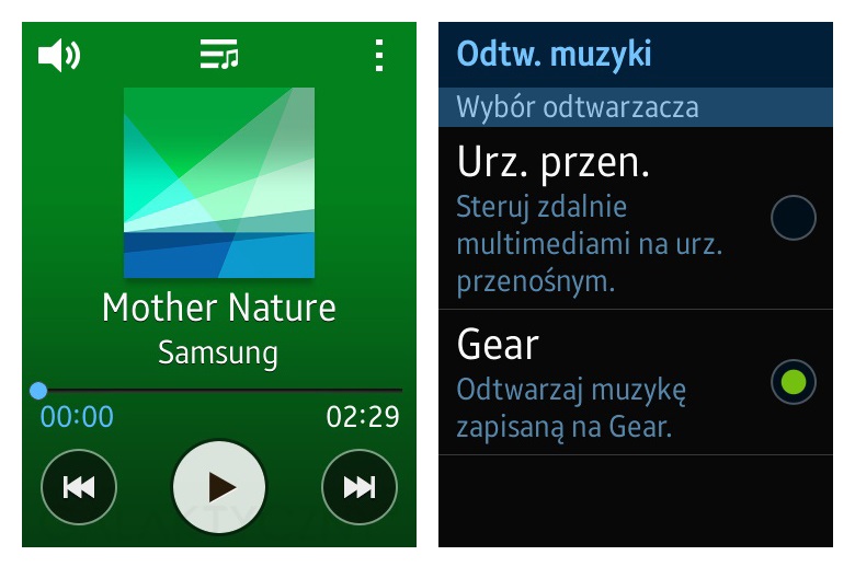 Samsung Gear S - Muzyka