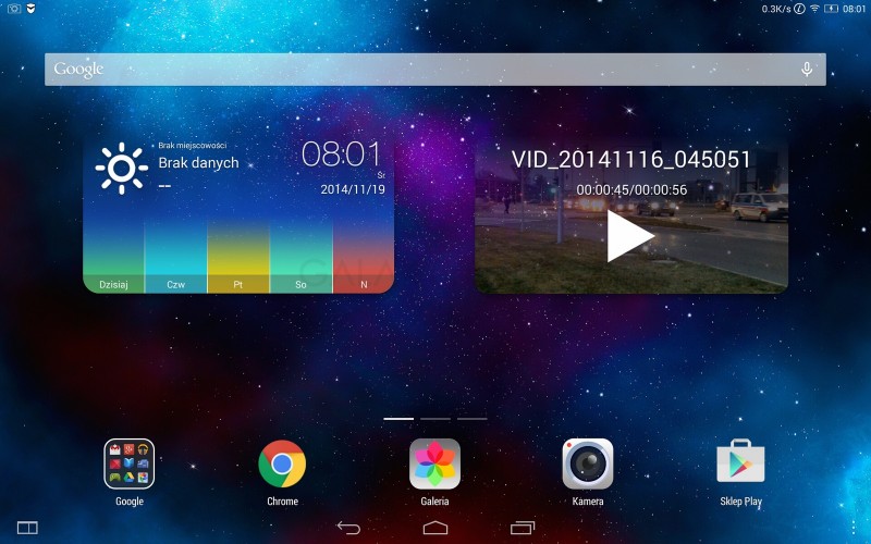 Lenovo Yoga Tablet 2 - ekran główny / fot. galaktyczny