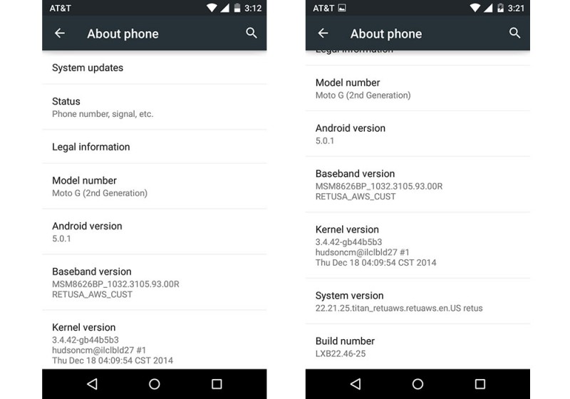 Android 5.0.1 Lollipop dla Moto G / fot. Droid-Life