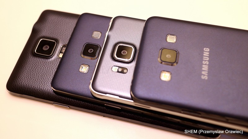 Od góry: Galaxy A3, Galaxy Alpha, Galaxy A5 i Galaxy Note 4 / fot. 2po2.pl