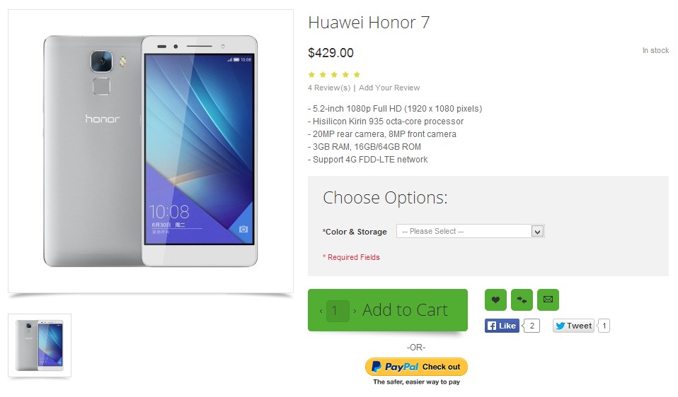 Huawei Honor 7 w ofercie OppoMart / fot. OppoMart