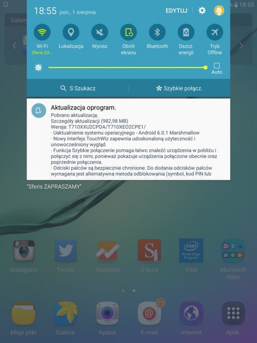 Marshmallow dla Samsunga Galaxy Tab S2 8.0 Wi-Fi / fot. galaktyczny