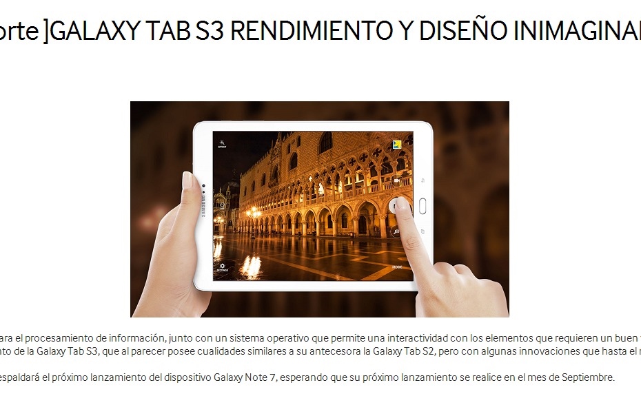 Galaxy Tab S3 / fot. Samsung