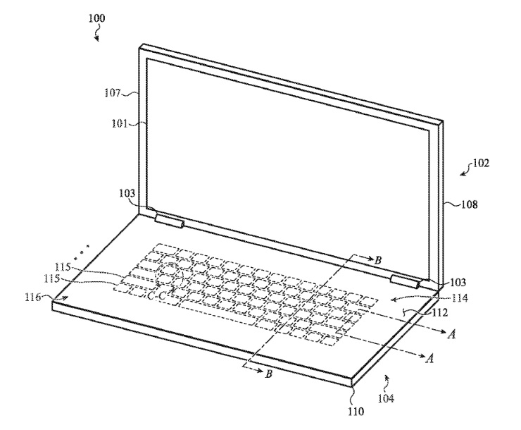 Szklana klawiatura w Macbooku