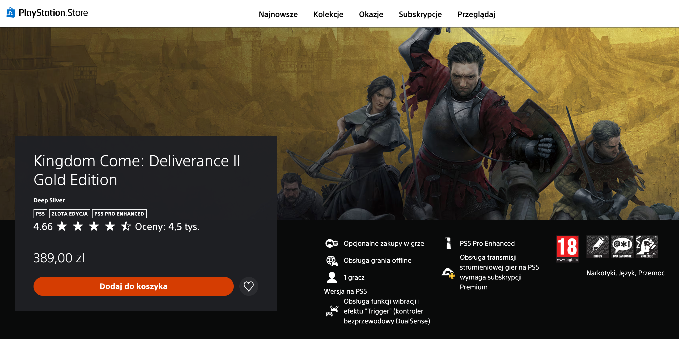 Kingdom Come: Deliverance II Gold Edition / fot. PlayStation Store